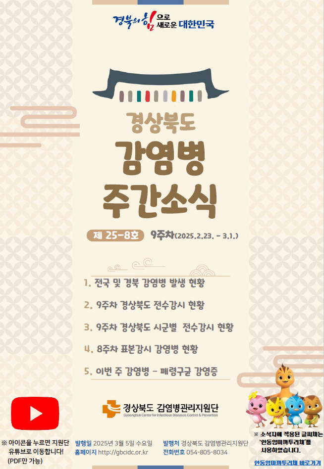 경상북도 감염병 주간소식지(25-8호)