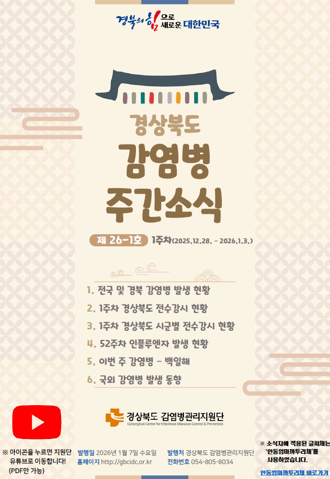 경상북도 감염병 주간소식지(26-1호)